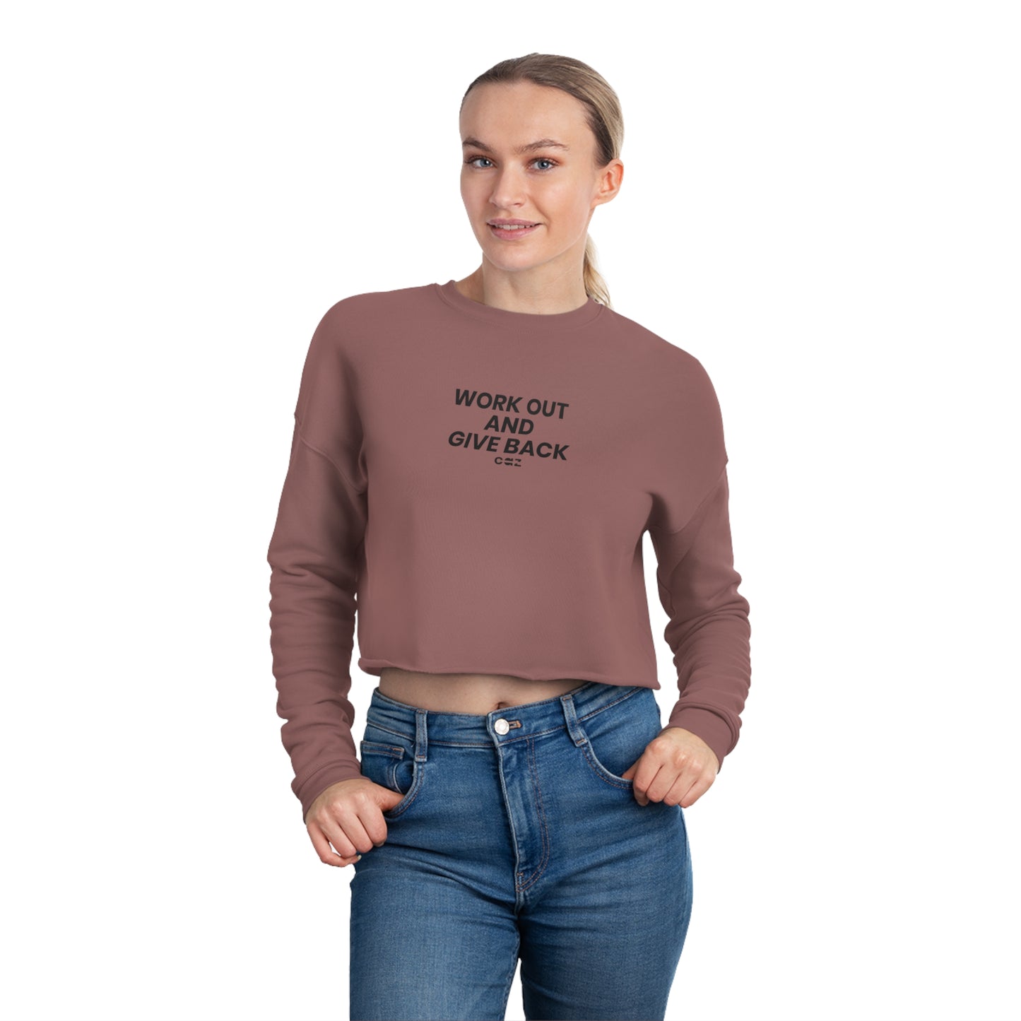 Work out & Give back Cropped Sweatshirt