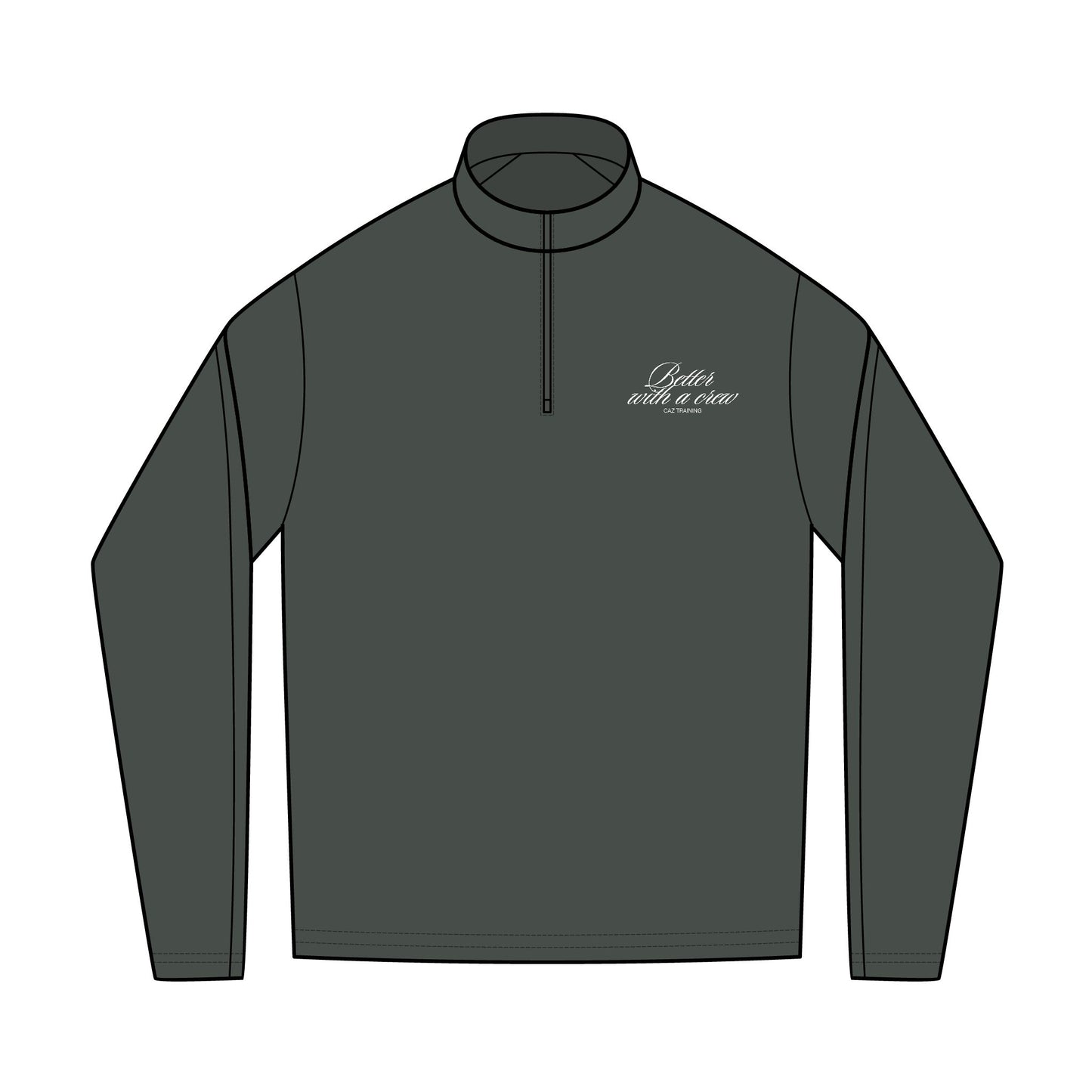 Better with a Crew Stretch Quarter-Zip Pullover (Embroidery)