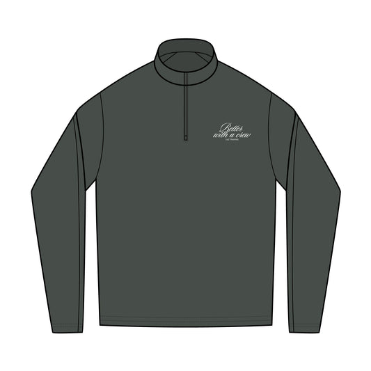 Better with a Crew Stretch Quarter-Zip Pullover (Embroidery)