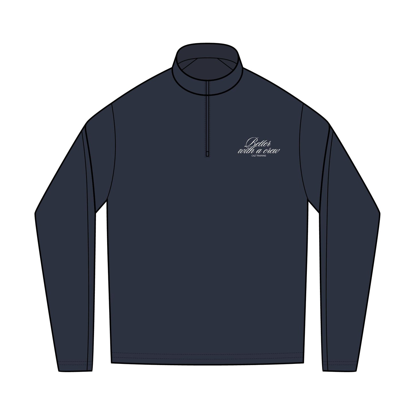 Better with a Crew Stretch Quarter-Zip Pullover (Embroidery)