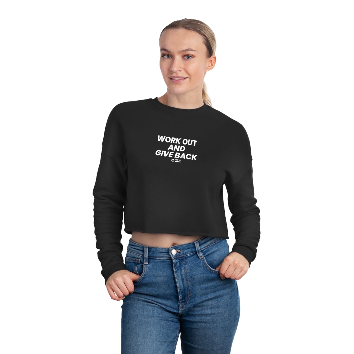 Work out & Give back Cropped Sweatshirt